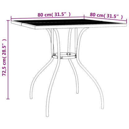 Garden Dining Set Anthracite Steel (e-coated and powder-coated)