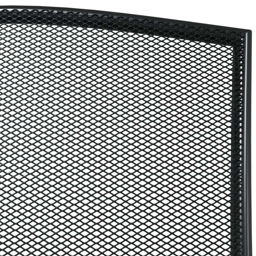 Garden Dining Set Anthracite Steel Medium Stackable