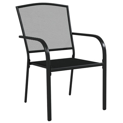 Garden Dining Set Anthracite Steel Large Stackable