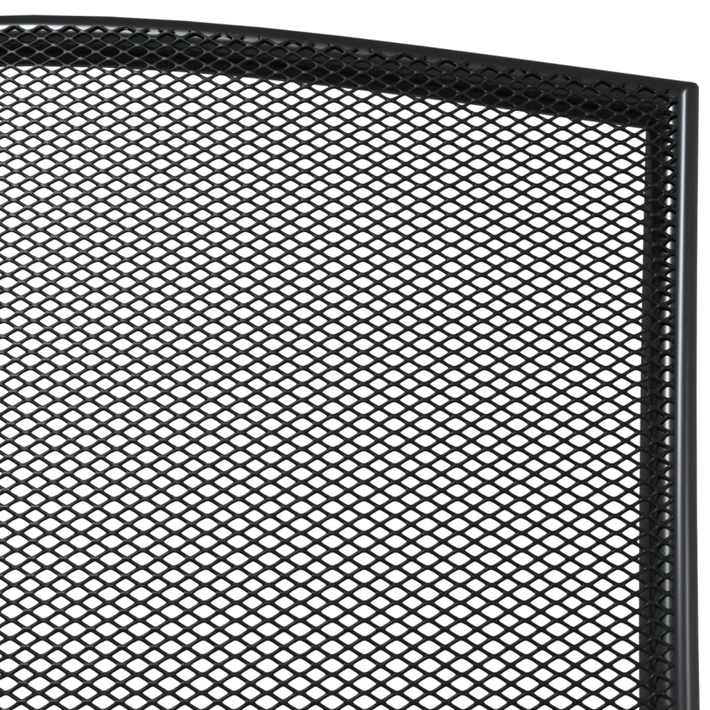 Garden Dining Set Anthracite Steel Large Stackable
