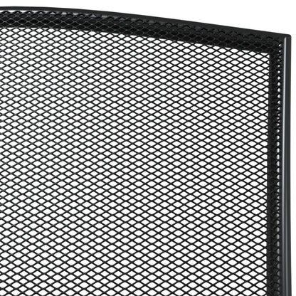 Garden Dining Set Anthracite Steel Large Stackable