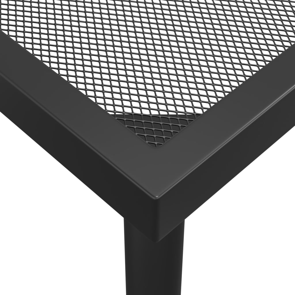 Garden Dining Set Anthracite Steel Large Stackable