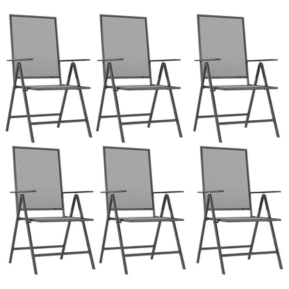 Garden Dining Set Anthracite Steel 7-piece set
