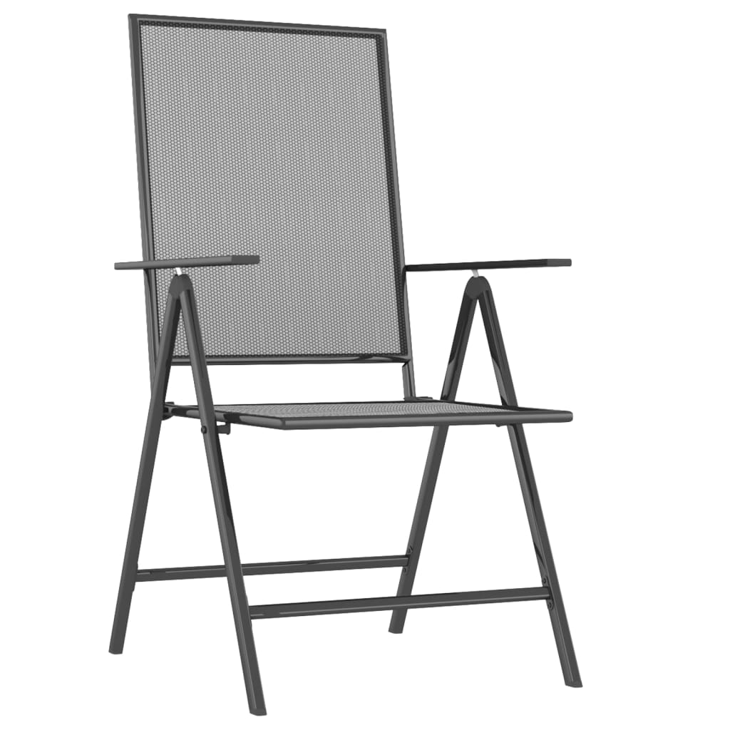 Garden Dining Set Anthracite Steel 7-piece set