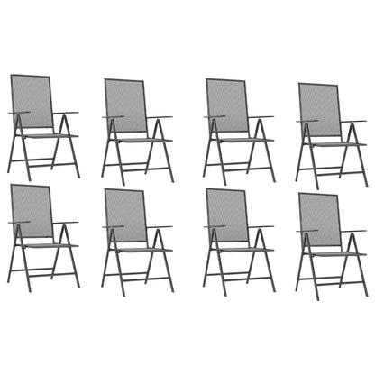 Garden Dining Set Anthracite Powder-Coated Steel Standard