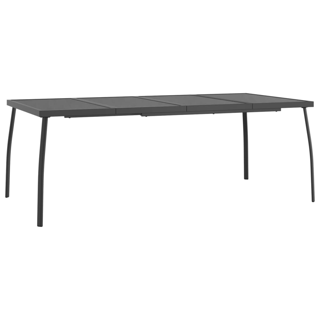 Garden Dining Set Anthracite Powder-Coated Steel Standard