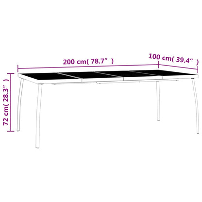 Garden Dining Set Anthracite Powder-Coated Steel Standard