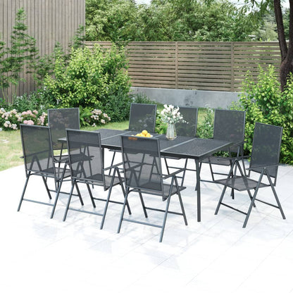 Garden Dining Set Anthracite Powder-Coated Steel Standard