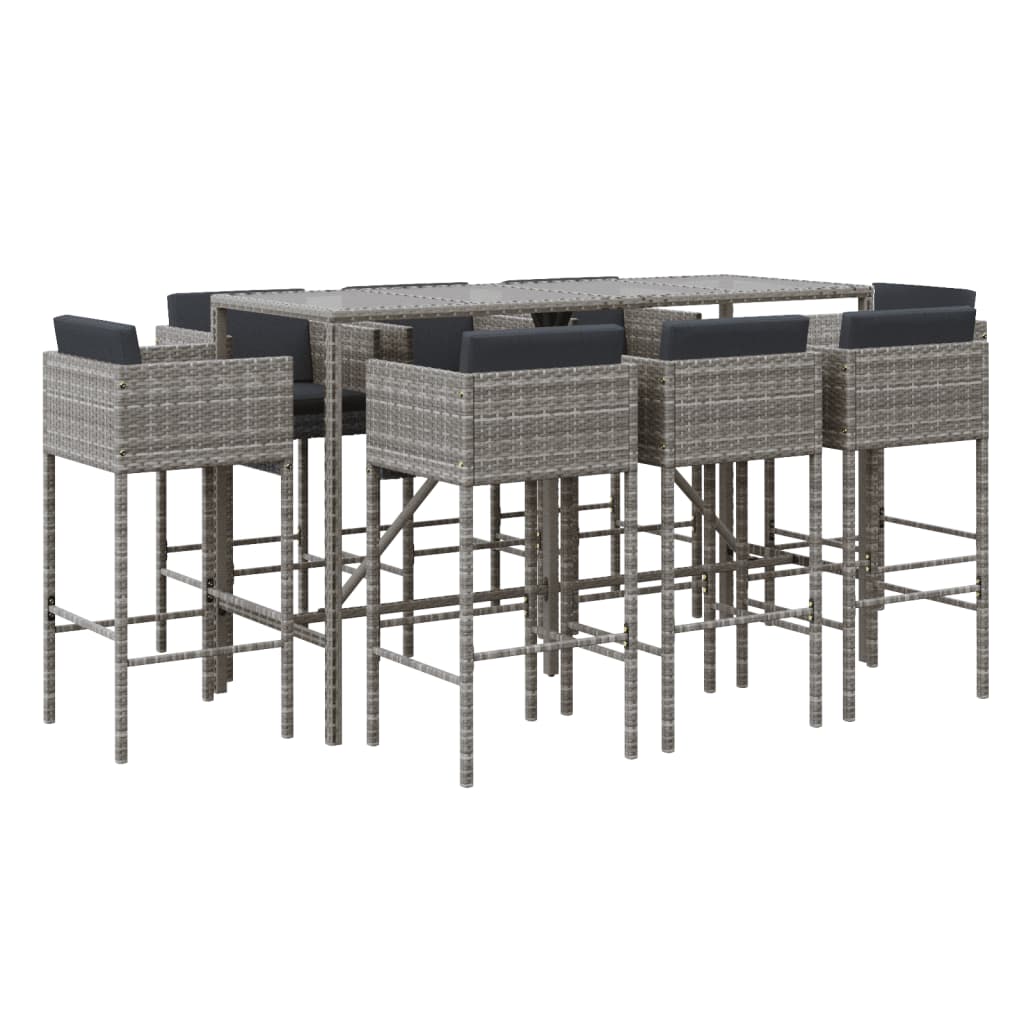 Garden Bar Set Grey, Dark grey, Black