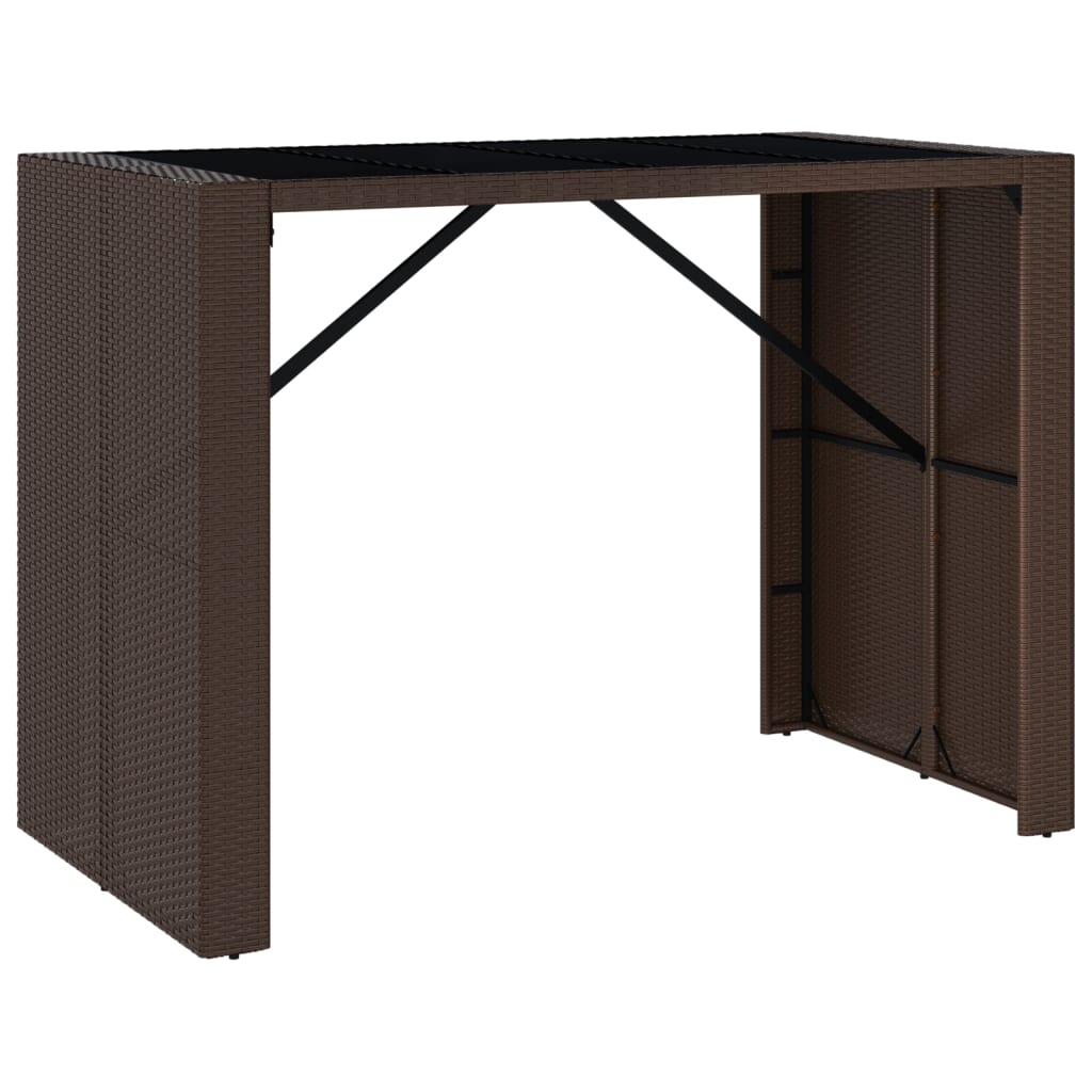Patio Bar Set Set of 5 Brown, Cream White, Black