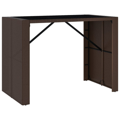 Patio Bar Set Set of 5 Brown, Cream White, Black