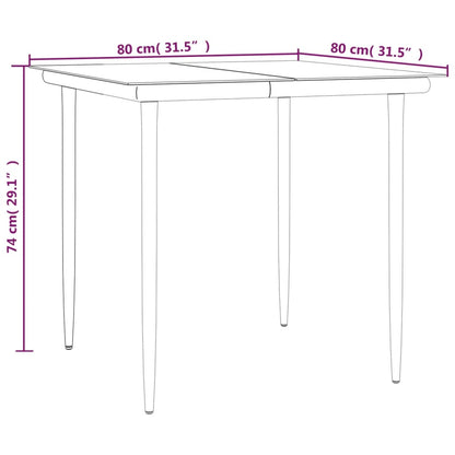 Garden Dining Set Black, Anthracite