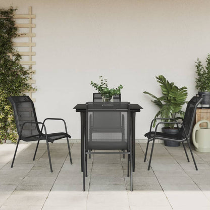Garden Dining Set Black, Anthracite