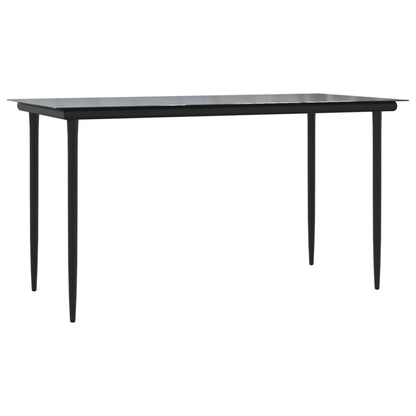 Garden Dining Set Black