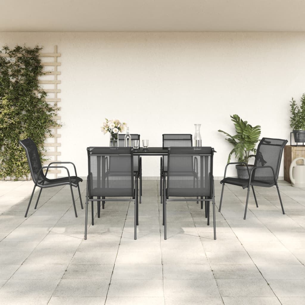 Garden Dining Set Black, Anthracite