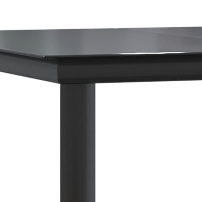 Garden Dining Set Black and Dark Grey