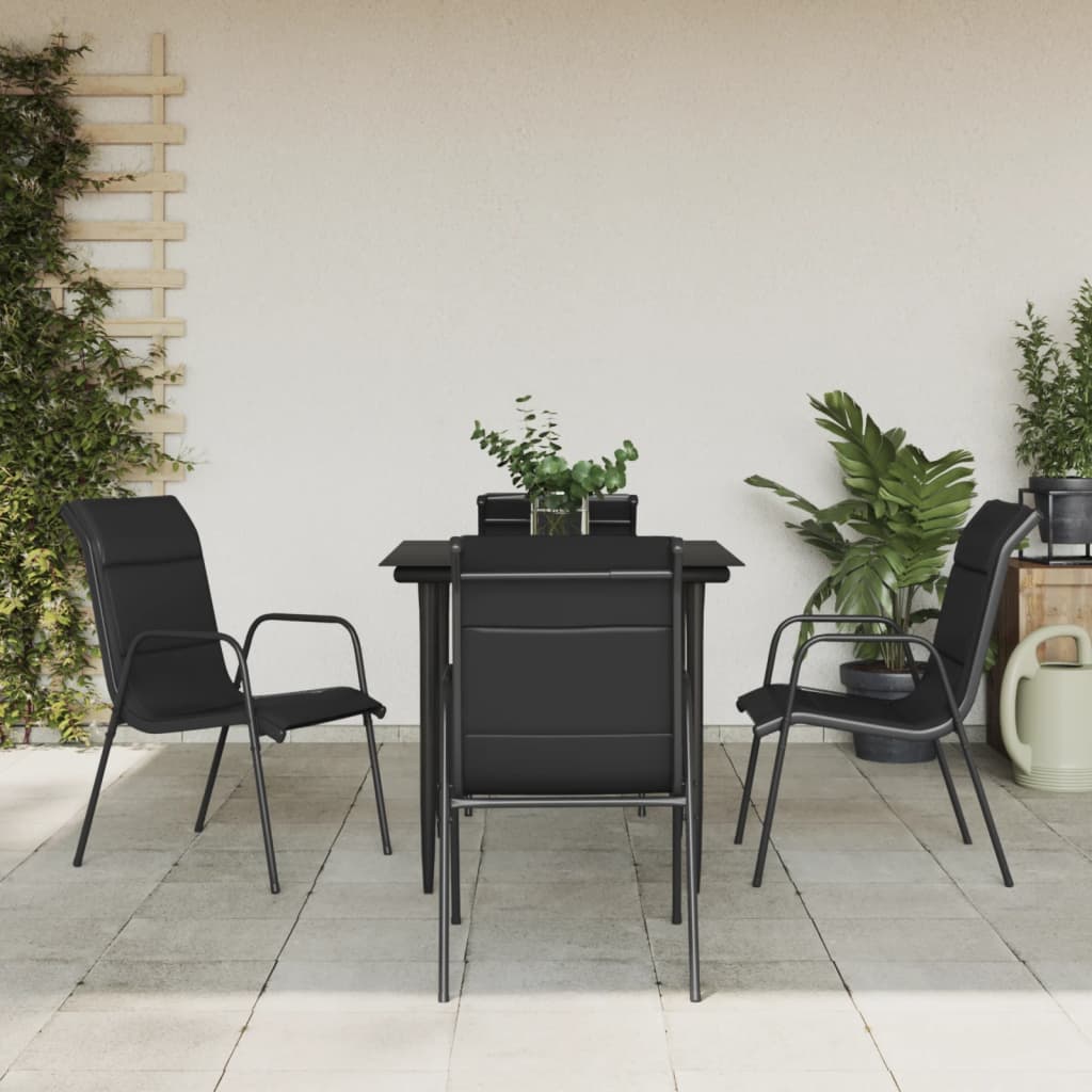 Garden Dining Set Black, Anthracite