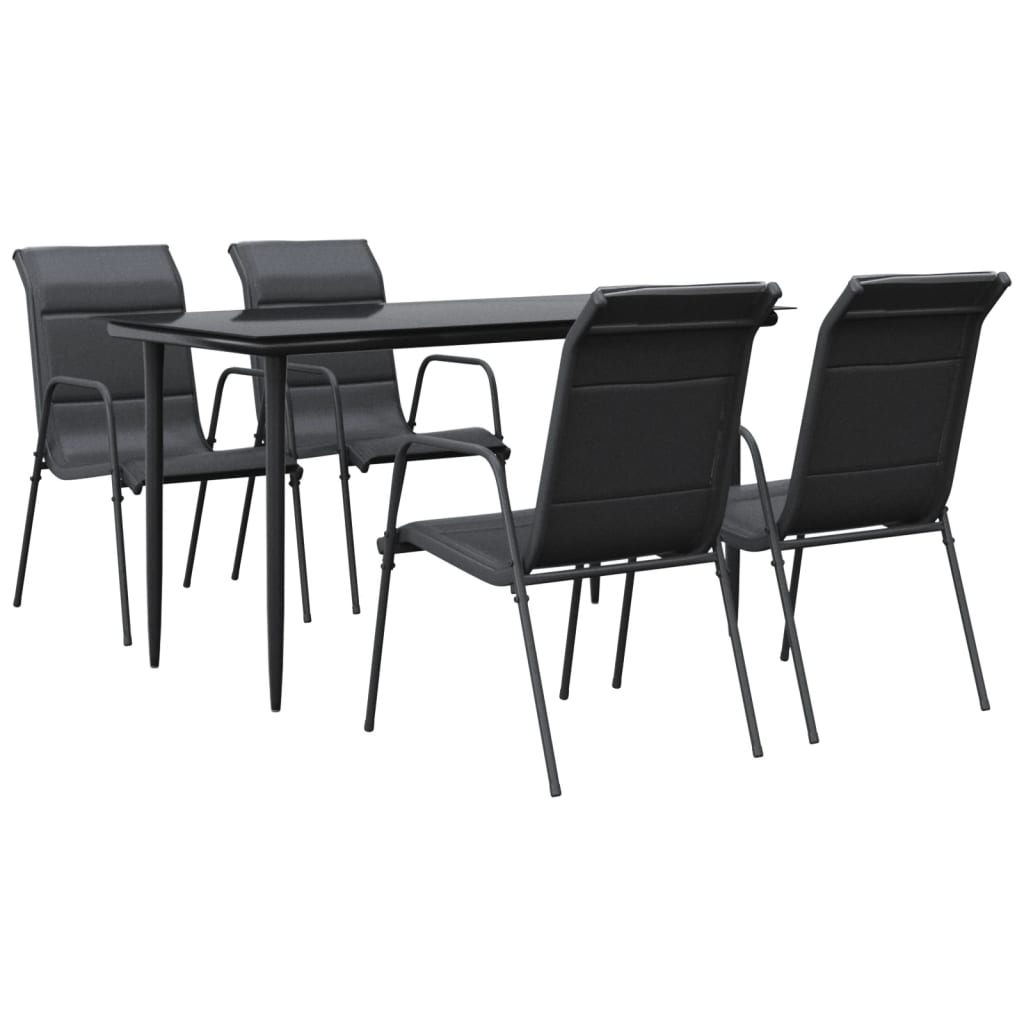 Garden Dining Set Black, Anthracite