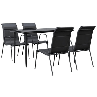 Garden Dining Set Black, Anthracite