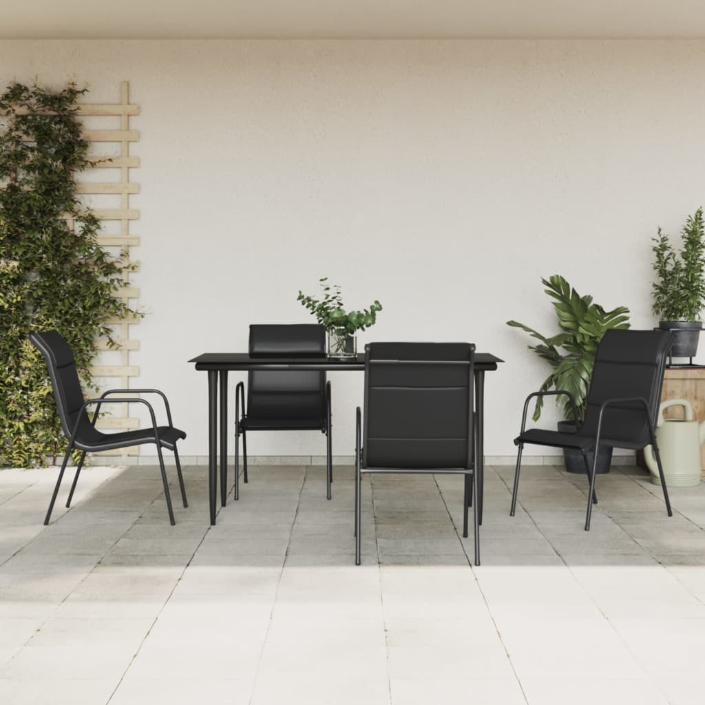 Garden Dining Set Black, Anthracite