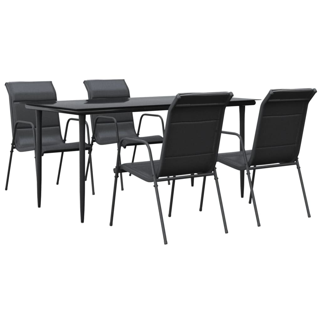 Garden Dining Set Black, Anthracite