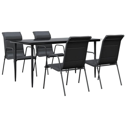 Garden Dining Set Black, Anthracite