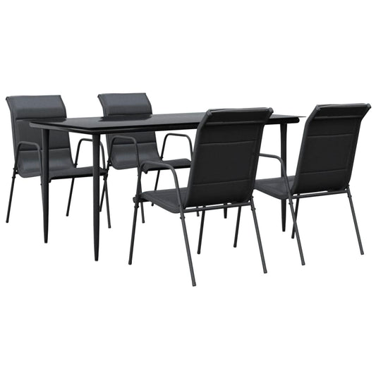 Garden Dining Set Black, Anthracite