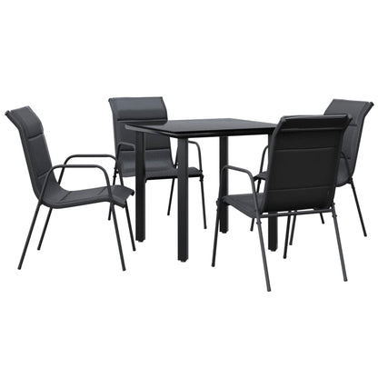 Garden Dining Set Black, Anthracite