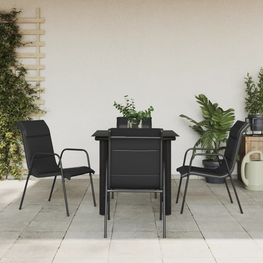 Garden Dining Set Black, Anthracite