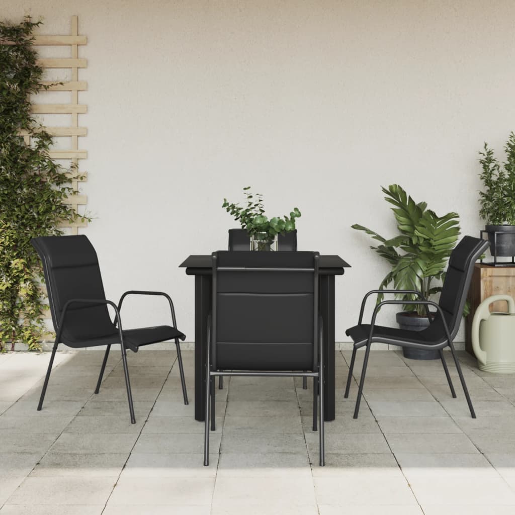 Garden Dining Set Black, Anthracite