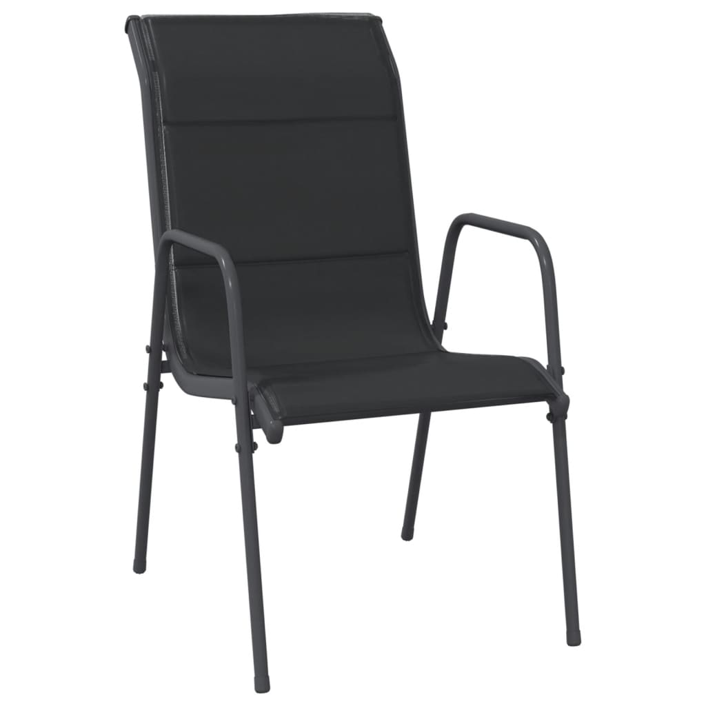 Garden Dining Set Black Powder-coated steel Medium Durable
