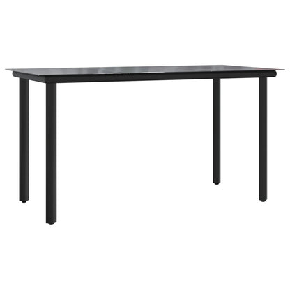 Garden Dining Set Black Powder-coated steel Medium Durable