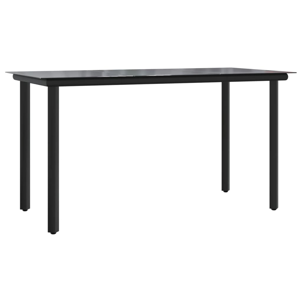 Garden Dining Set Black Powder-coated steel Medium Durable