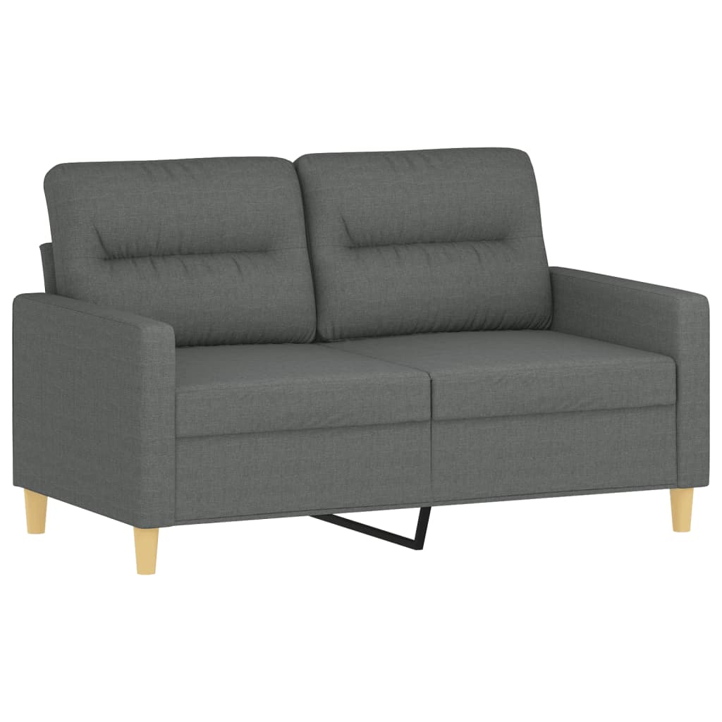 2-Seater Sofa Dark Grey Fabric (100% polyester), metal, textilene