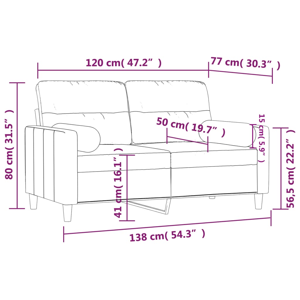 2-Seater Sofa Dark Grey Fabric (100% polyester), metal, textilene