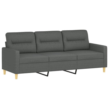 3-seater Sofa Dark Grey Fabric (100% polyester), metal, textilene