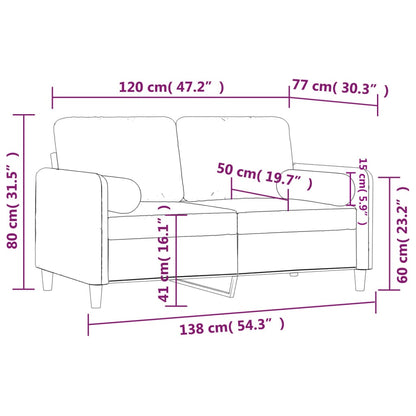 2-seater Sofa Dark grey Velvet (100% polyester), metal, textilene
