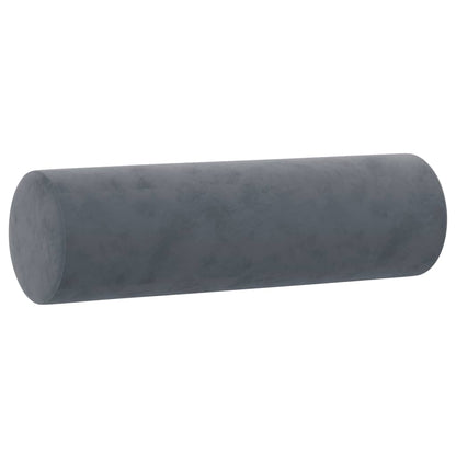 3-seater Sofa Dark Grey Velvet (100% polyester), metal, textilene