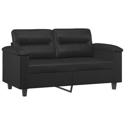 2-seater Sofa Black Faux leather, metal, textilene 2-Seater