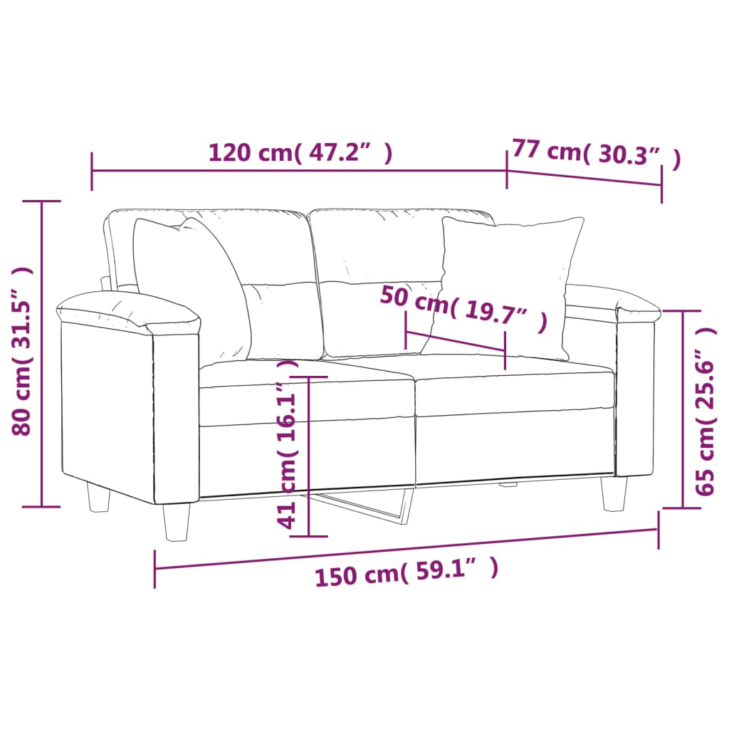 2-seater Sofa Black Faux leather, metal, textilene 2-Seater