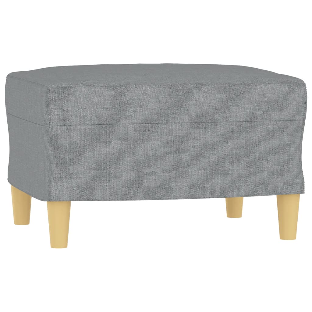 3-seater Sofa With Footstool Light grey