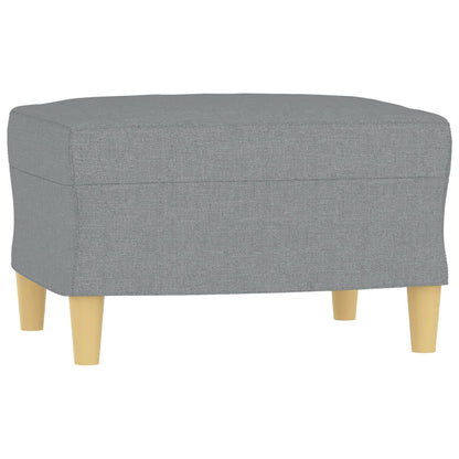 3-seater Sofa With Footstool Light grey