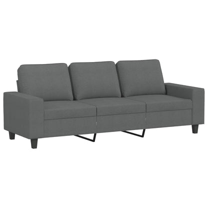 3-seater Sofa With Footstool Dark grey