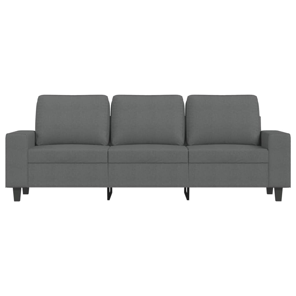 3-seater Sofa With Footstool Dark grey