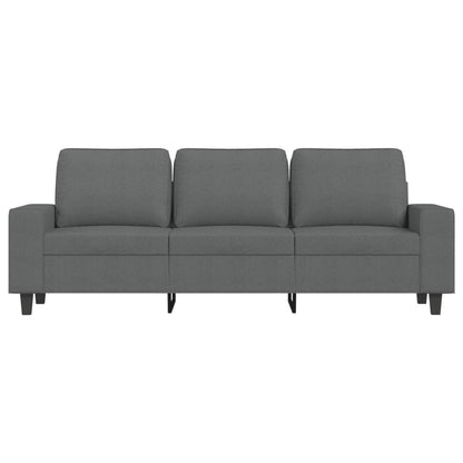 3-seater Sofa With Footstool Dark grey