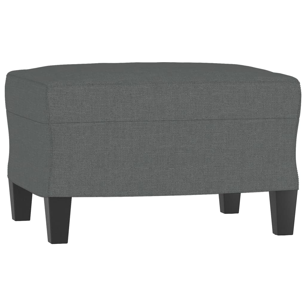 3-seater Sofa With Footstool Dark grey