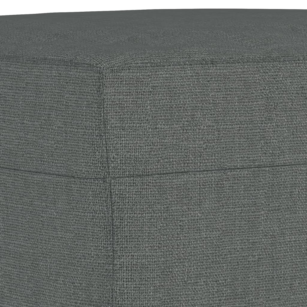3-seater Sofa With Footstool Dark grey
