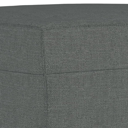 3-seater Sofa With Footstool Dark grey