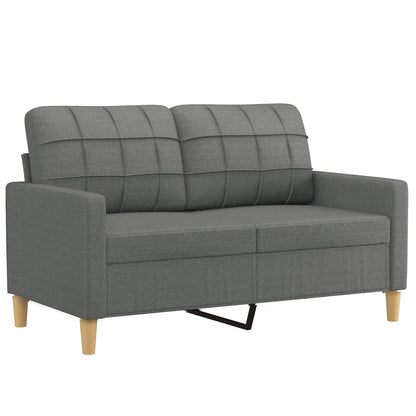 Sofa Set Dark Grey Fabric (100% polyester), metal, textilene, plywood