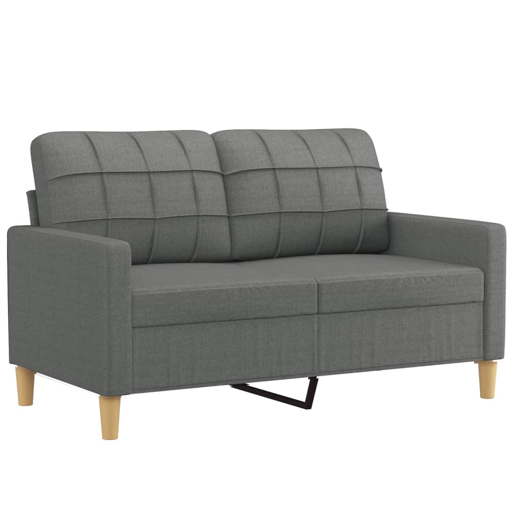 Sofa Set Dark Grey Fabric (100% polyester), metal, textilene, plywood